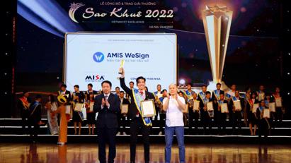 Nền tảng ký tài liệu số AMIS WeSign của MISA vừa giành giải thưởng Sao Khuê 2022