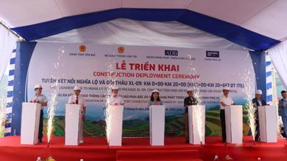 Construction of route linking Yen Bai with Noi Bai - Lao Cai Highway underway