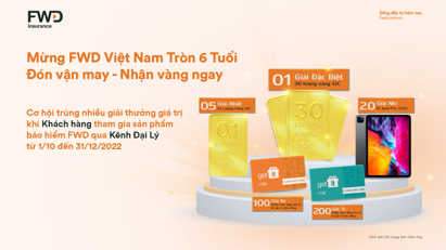 Mua bảo hiểm FWD để có cơ hội trúng 30 lượng vàng