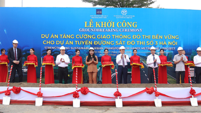 Khởi công dự án tăng cường giao thông đô thị bền vững cho tuyến metro Nhổn - ga Hà Nội gần 55 triệu USD