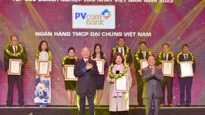 PVcomBank được vinh danh trong Top 500 Doanh nghiệp lớn nhất Việt Nam năm 2022