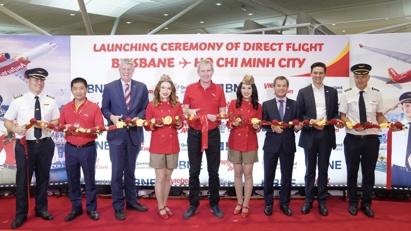 Vietjet welcomes first flight between HCMC and Brisbane