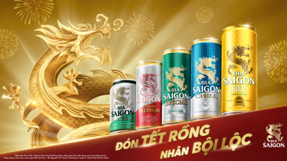 Bia Saigon “Đón Tết Rồng, Nhân Bội Lộc" chào đón Xuân Giáp Thìn 2024