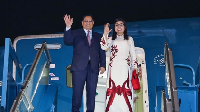 PM leaves for WEF and official visits to Hungary & Romania