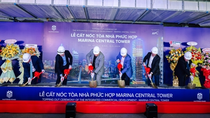 Masterise Homes chính thức cất nóc Marina Central Tower 