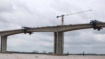Two main sections of Nhon Trach bridge of HCM City's Ring Road 3 connected
