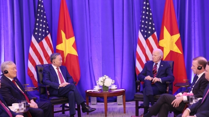 Vietnamese top leader meets US President in New York