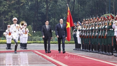 Chủ tịch nước Lương Cường chủ trì lễ đón chính thức Tổng thống Bulgaria