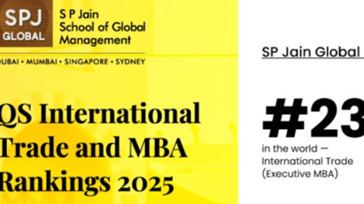 SP Jain Global đạt vị trí #23 toàn cầu trong Bảng xếp hạng QS Executive MBA 2025