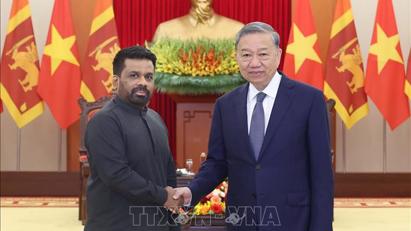 Tổng Bí thư Tô Lâm tiếp Tổng thống Sri Lanka