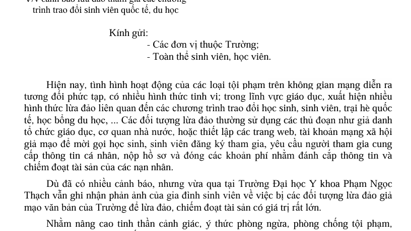 Mời đăng ký trao đổi sinh viên quốc tế, nam sinh viên bị lừa 7 tỷ đồng