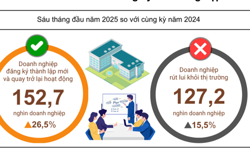 Sóng khởi nghiệp mạnh mẽ, doanh nghiệp thành lập mới tháng 6/2025 tăng cao
