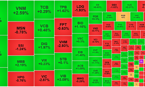 Dòng tiền nội đột ngột giảm mạnh, loạt cổ phiếu lớn hạ độ cao, VN-Index lại mất đà