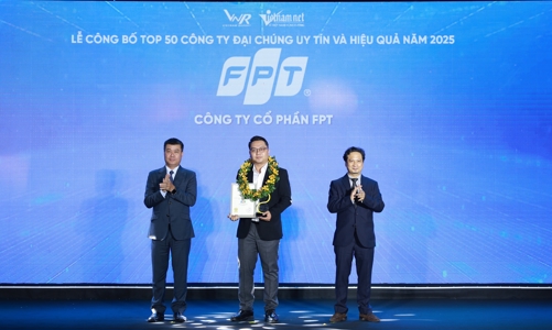 FPT đứng đầu trong Top 50 Công ty đại chúng uy tín và hiệu quả nhất Việt Nam 2025