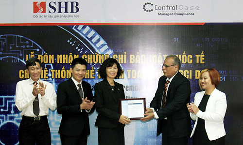 SHB nhận chứng chỉ bảo mật thanh toán PCI DSS