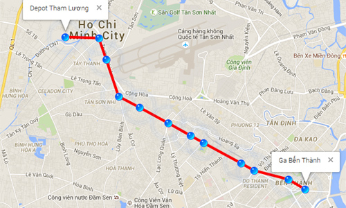 Tuyến metro số 2 Tp.HCM đội vốn 700 triệu USD