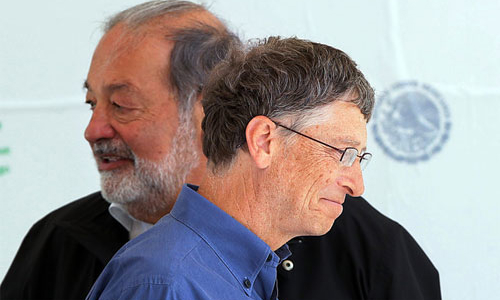 Bill Gates ngày càng giàu hơn Carlos Slim