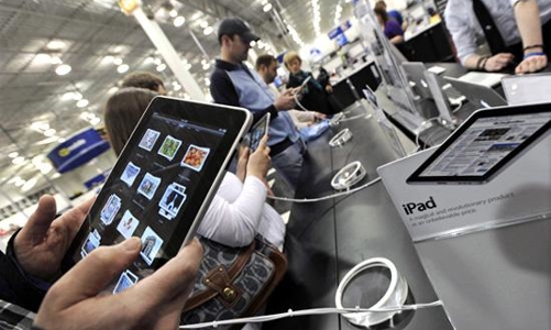 Nhiều kệ hàng trực tuyến Trung Quốc mất hút iPad