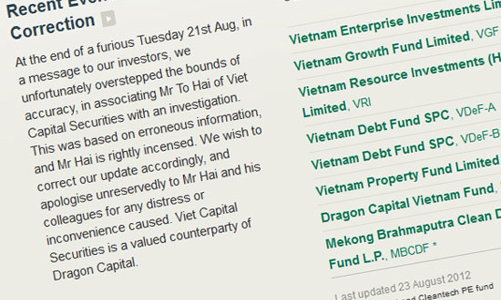 Dragon Capital đụng bê bối thông tin sau sự kiện “bầu Kiên”