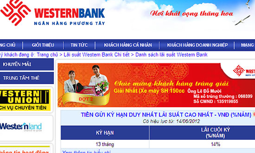 Lãi suất huy động VND vọt lên 14%/năm