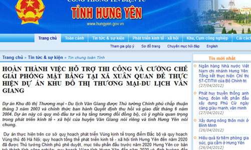 Hưng Yên công bố hoàn thành vụ cưỡng chế tại Văn Giang