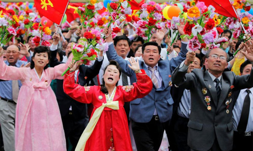 Cận cảnh màn đồng diễn mừng đại hội đảng Triều Tiên