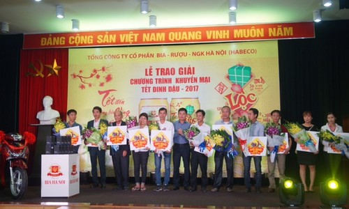 Habeco trao thưởng chương trình khuyến mại Tết