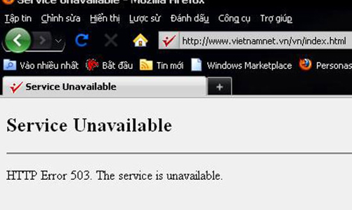 Báo VietNamNet vẫn bị 