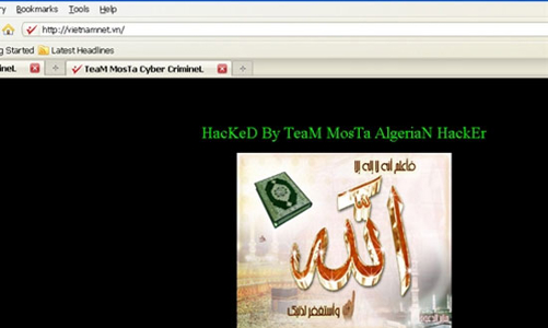 Báo VietNamNet bị hacker tấn công