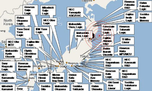 Thị trường bán dẫn bất ổn bởi động đất?