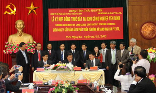 Samsung thuê 100 ha đất cho “kế hoạch Thái Nguyên”