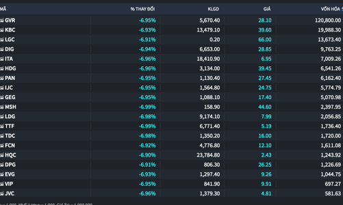 Xả hàng ồ ạt, VN-Index giảm sâu nhất 1 tháng