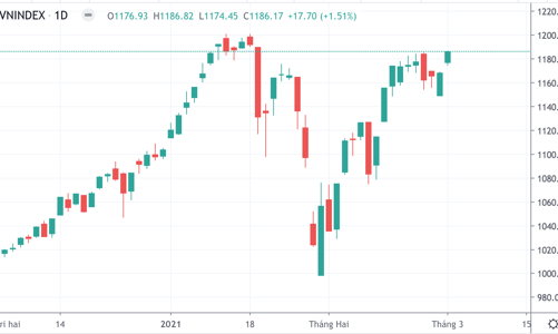 Tiền chốt lời quay lại, Vn-Index tăng vọt 17 điểm