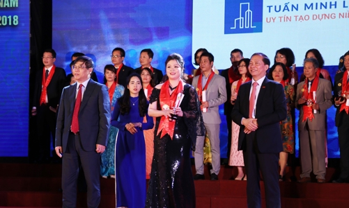 Tuấn Minh Land nhận danh hiệu “Thương hiệu mạnh Việt Nam 2017”