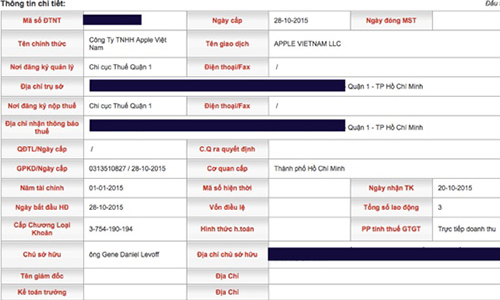 Apple chính thức lập công ty tại Việt Nam
