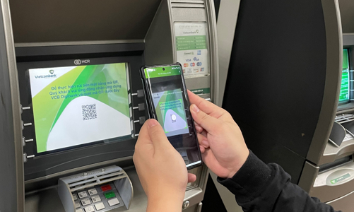 Rút tiền tại ATM không cần dùng thẻ vật lý