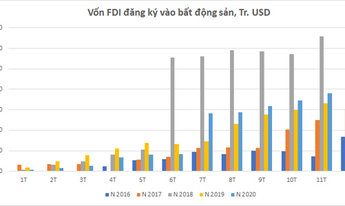 Tỉnh thành nào đang hút mạnh vốn FDI vào bất động sản?