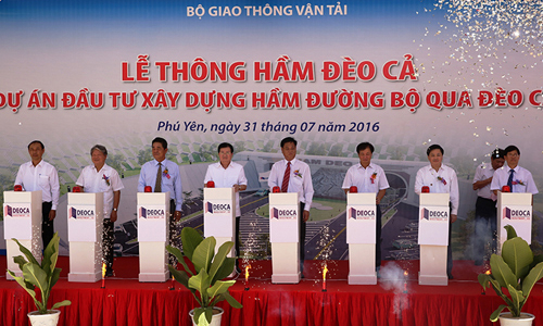 13 km hầm đường bộ nối Phú Yên - Khánh Hoà thông xe