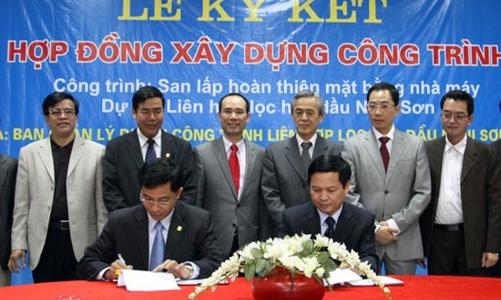 Hoàn thiện mặt bằng Nhà máy Lọc hóa dầu Nghi Sơn