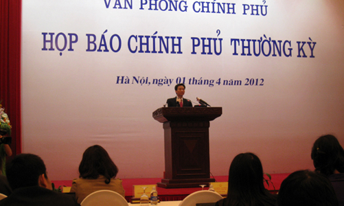Chính phủ đánh giá kinh tế quý 1/2012