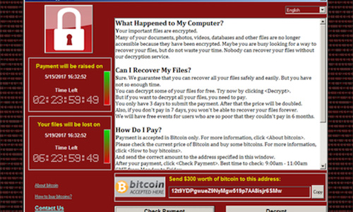 Yêu cầu khẩn cấp ngăn chặn mã độc nguy hiểm WannaCry