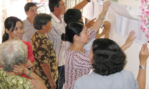 Công bố danh sách 827 ứng viên đại biểu Quốc hội khóa 13