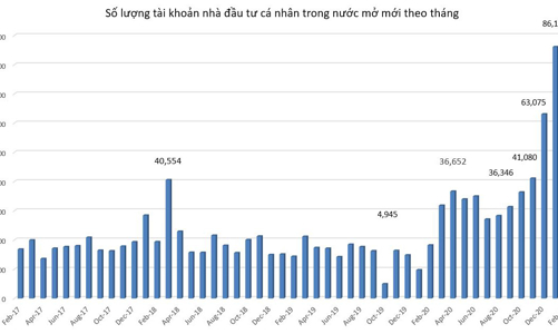 Nhà đầu tư F0 bớt hào hứng, tài khoản mở mới giảm mạnh