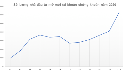 Nhà đầu tư cá nhân ồ ạt mở tài khoản, phá kỷ lục trong tháng 12