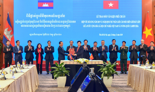 Hai văn kiện về cắm mốc biên giới Việt Nam - Campuchia chính thức có hiệu lực