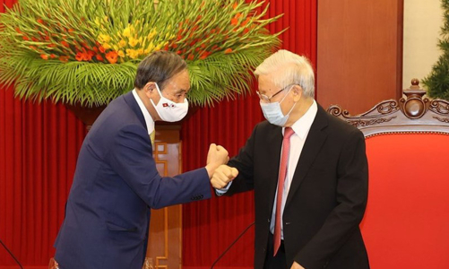 Tổng bí thư, Chủ tịch nước Nguyễn Phú Trọng tiếp thủ tướng Nhật Bản