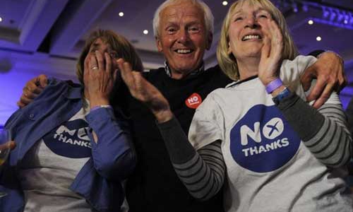 Scotland không đủ phiếu để ly khai khỏi Liên hiệp Anh