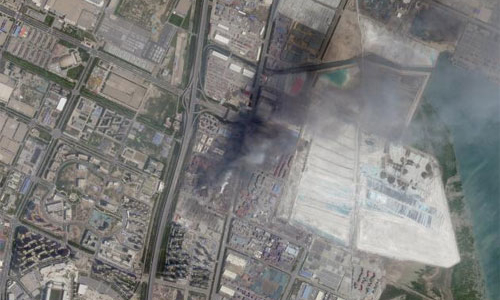 Vụ nổ lớn tại Trung Quốc nhìn thấy được từ vũ trụ