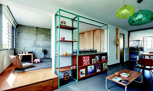 Căn hộ phong cách công nghiệp đa sắc màu