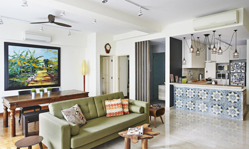 Căn hộ kết hợp giữa gỗ mộc và đồ nội thất sắc màu